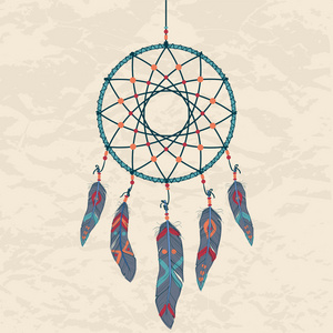 手绘捕梦网图片