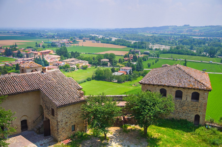 torrechiara 的城堡。艾米利亚罗马涅。意大利