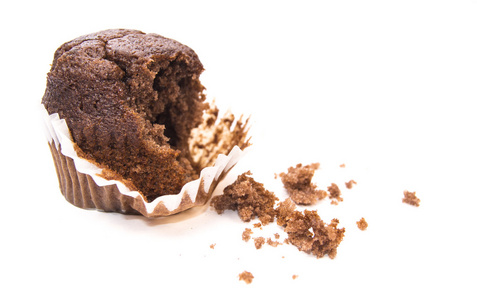 Hlfte gegessen Schoko muffin