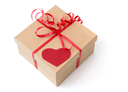 情人节礼品盒用红色的心