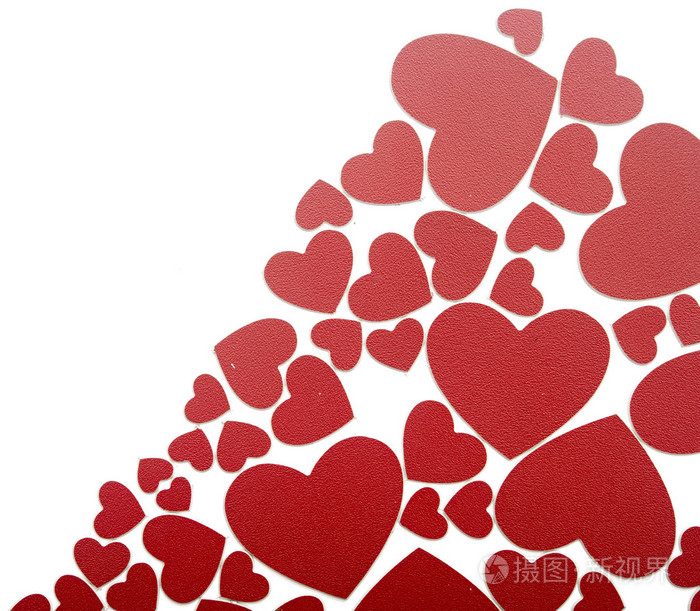 白底红心背景