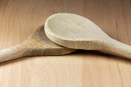 桌上木质勺子