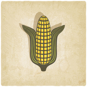 玉米符号上旧的背景