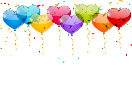 您设计的的心形气球边框照片