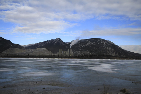 冬天的场景。加拿大班夫，艾伯塔省