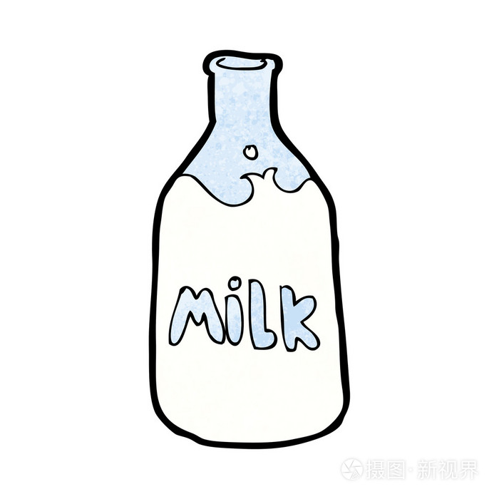 卡通瓶牛奶