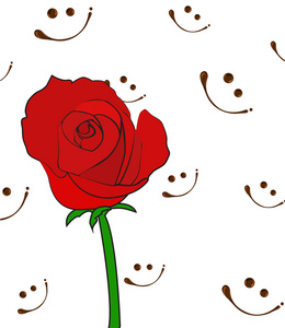 笑脸玫瑰花表情包图片