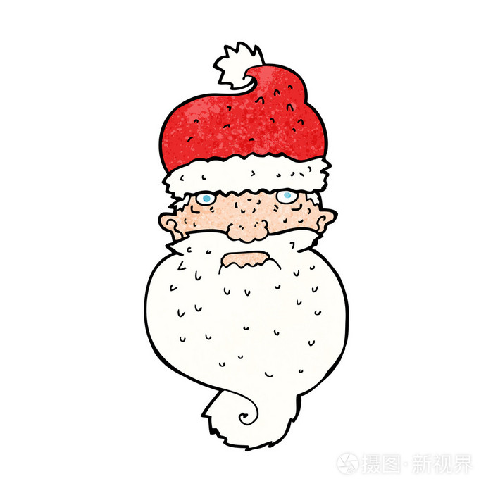 卡通圣诞老人面目狰狞