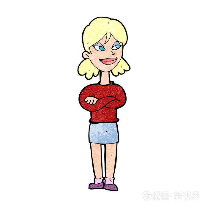 卡通自以为是的女人