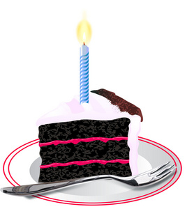 蜡烛的生日蛋糕