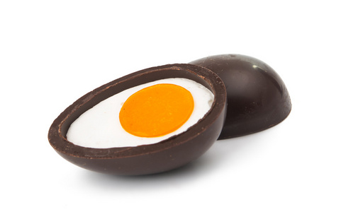 孤立的巧克力蛋