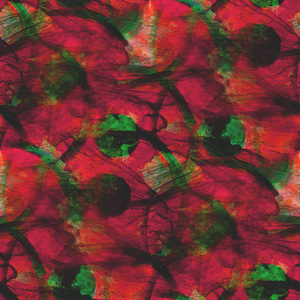 背景红色 绿色水彩艺术无缝纹理抽象 b