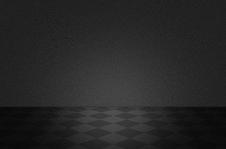 黑色纹理场景或背景与地板