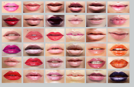 各种各样的女性嘴唇col集合照片