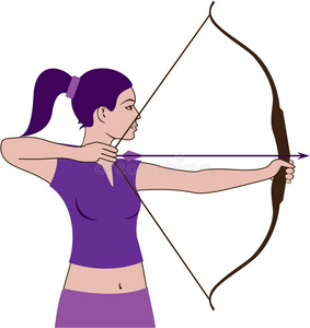 射箭美女图片