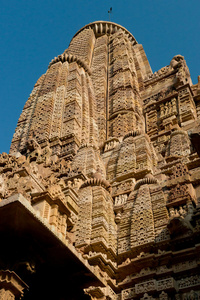 哈朱拉霍的拉克沙马那神庙毛里求斯贝尔马雷海滩的鸟瞰图.