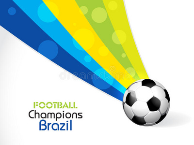 巴西国旗足球创意插图