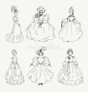 卡通英国贵族女士图片-卡通英国贵族女士素材-卡通英国贵族女士插画