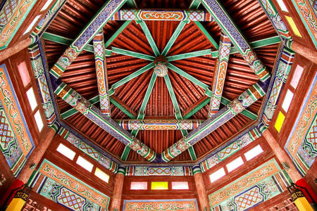 中国寺庙天花板