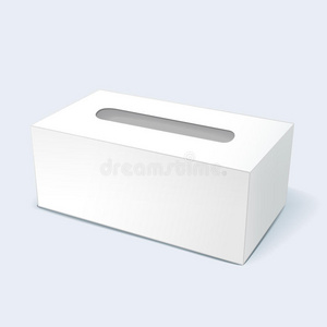 空白纸巾盒的矢量图示