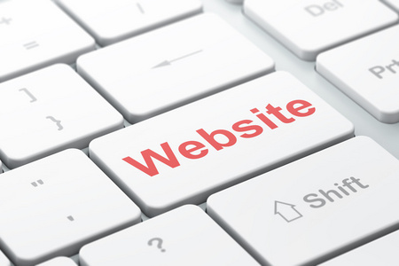 seo web 的设计理念 计算机键盘背景上的网站