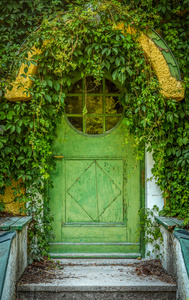童话小屋的房门图片