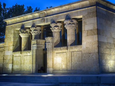 埃及庙宇的 debod 在马德里，西班牙
