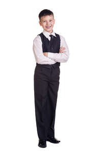 男孩在学校制服