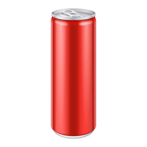 红色金属铝饮料饮用即可。准备好您的设计。产品包装矢量 eps10