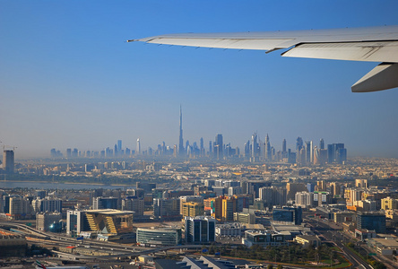 迪拜从飞机上看