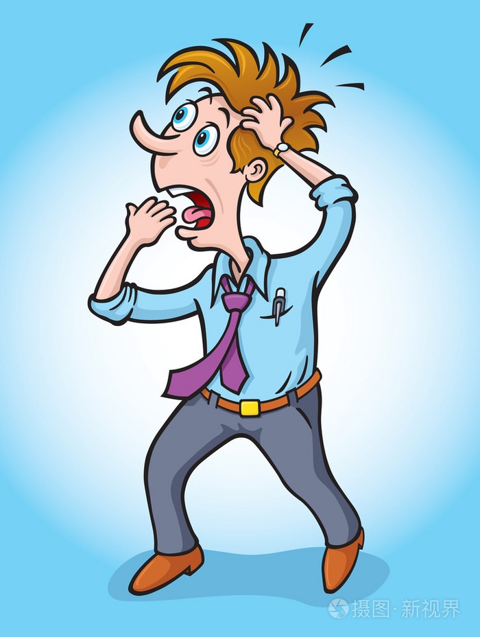 恐慌的办公室工人