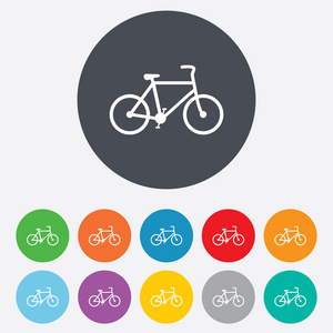 自行车标志图标。生态交货