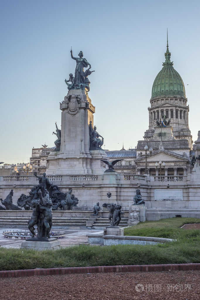 在阿根廷布宜诺斯艾利斯的国会广场