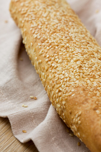 法式面包配芝麻籽