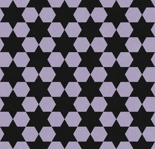 紫色和黑色的六角形图案纹理的织物背景
