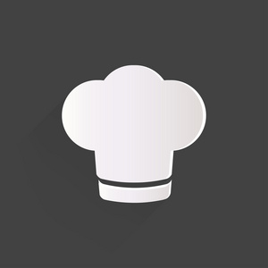 厨师帽图标。烹饪帽