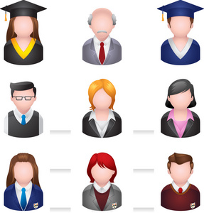 学校的人形图标照片