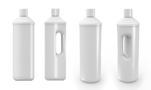 白色塑料瓶设计 3d