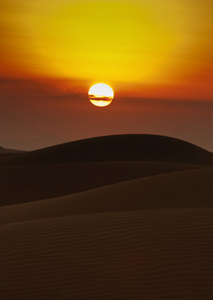 迪拜沙漠中与美丽 sandunes