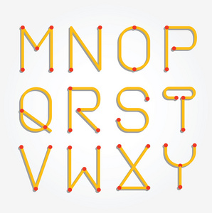 字母表点现代剪纸抽象风格设计