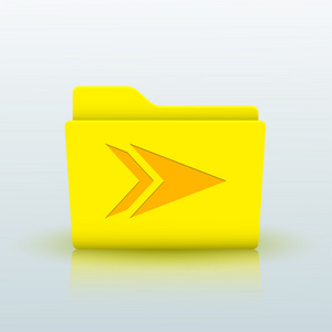 矢量黄色文件夹
