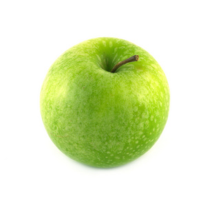 成熟的青苹果，孤立的特写