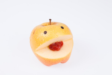 微笑的苹果，乐观维生素饮食