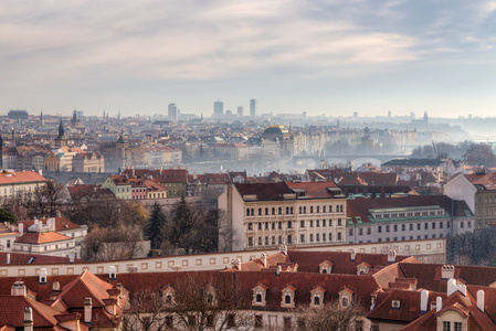 布拉格，捷克共和国的全景视图