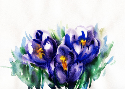 花.watercolor 图