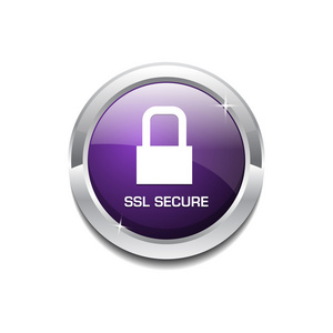 受 ssl 保护的安全矢量图标按钮