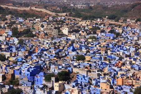 从 mehrangarh 堡，印度的焦特布尔市