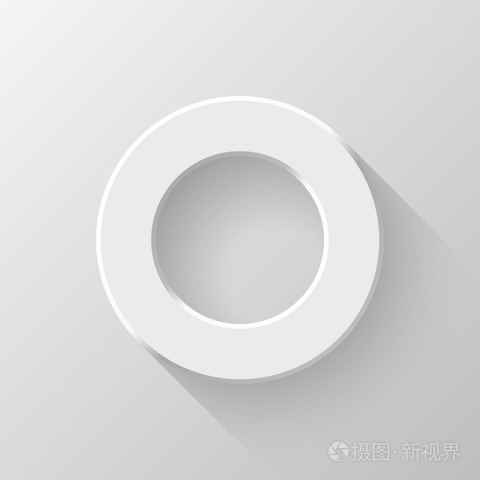 白色抽象圆卷按钮空白模板插画-正版商用图片1eo2b0-摄图新视界