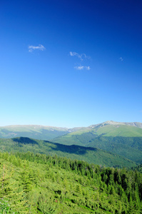 在夏天山风景