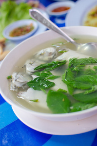 热和辣泰式鲭鱼蔬菜汤